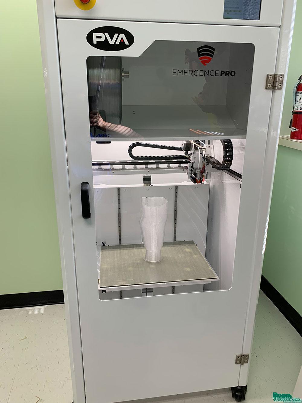 Prosthetic being created using our large platform 3D printer!
